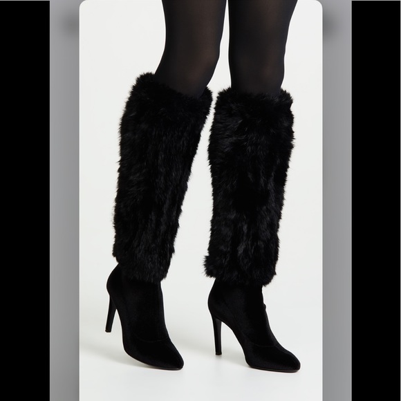 giuseppe zanotti NIB 💯fur & velvet high boots - Picture 8 of 16